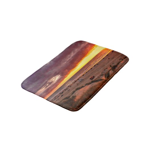 海の夕日 バスマット (アングル)