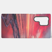 海の夕日、ビーチの雰囲気、夏の贈り物、自然 SAMSUNG GALAXYケース (裏面横)