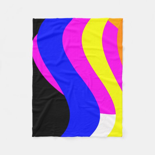 海の夕日 フリースブランケット (正面)