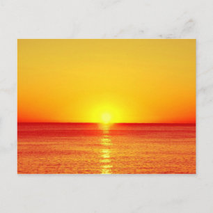 海の夕日 ポストカード