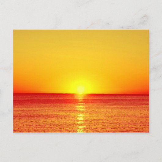 海の夕日 ポストカード (正面)