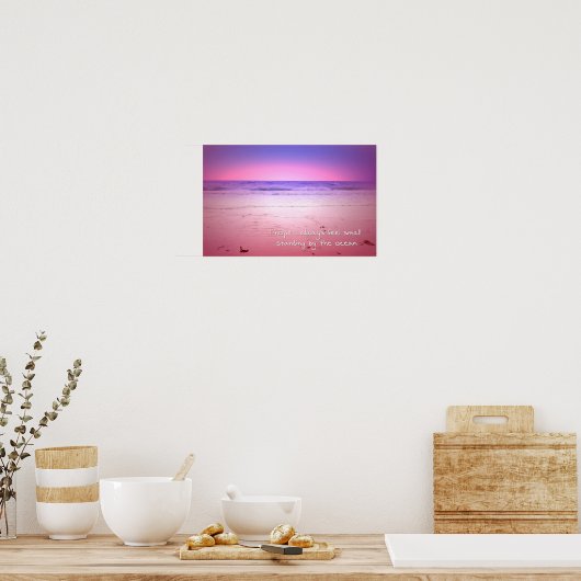 海の夕暮れ ポスター (キッチン)