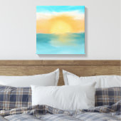 海の夕焼けの抽象的な壁画キャンバスインテリア雑貨 キャンバスプリント (インサイチュ (寝室))