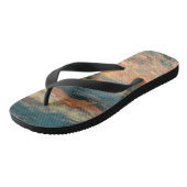 海の夕焼け（サンセット・アット・シー） by ピエール・ルノワール、ヴィンテージ ファインアート ビーチサンダル (アングル)