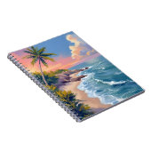 海の夢想 | 海岸 水彩画 海 ノートブック (右側)