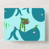 海の夢 手描き ベビー 招待状 海 (裏面)