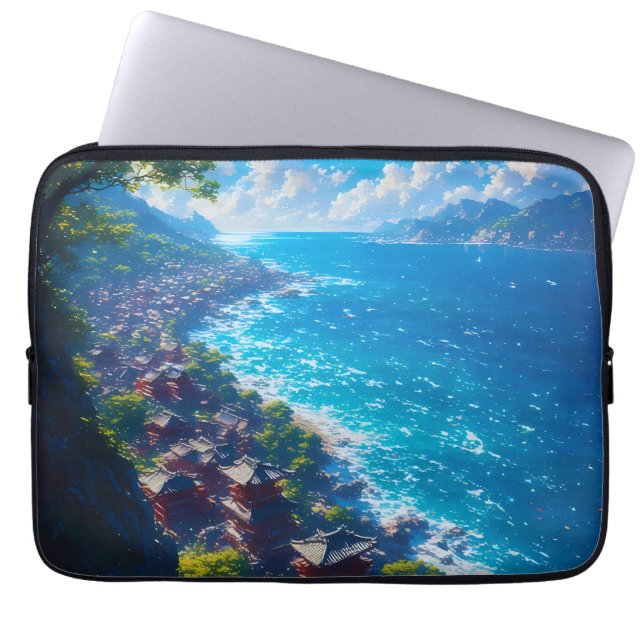 海の夢 "Dream of the Sea" ラップトップスリーブ (正面)