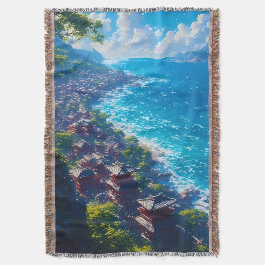 海の夢 "Umi no Yume" スローブランケット (正面縦)