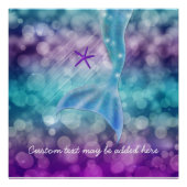 海の大きなポスターの下で魅了された人魚の尾 ポスター (正面)