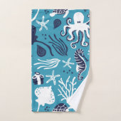 海の大規模の下 バスタオルセット (ハンドタオル)