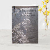 海の夫 パーソナライズされた結婚記念日 カード (黄色い花)