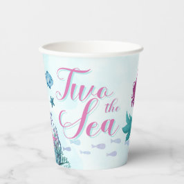 海の女の子のブルーマーメイド2日の誕生日 紙コップ
