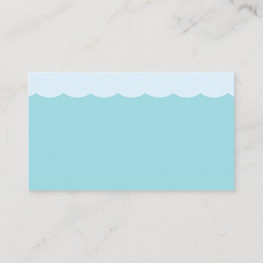 海の女の赤ちゃんのシャワーのおむつのラッフルの下 エンクロージャーカード (裏面)