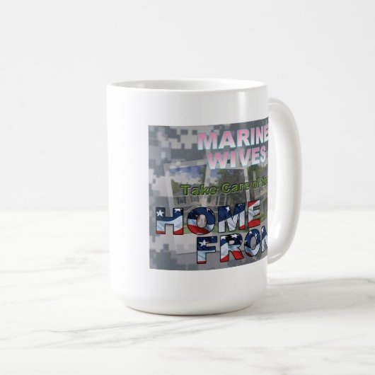 海の妻が気に家前を去る コーヒーマグカップ (正面右)