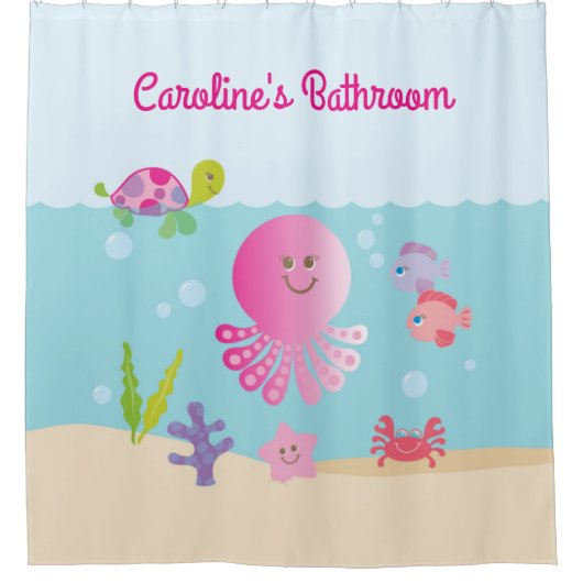 『海の子どもたちのトイレの下』 シャワーカーテン (正面)