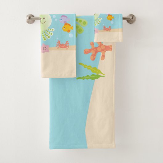 海の子どものトイレの名前でかわいい バスタオルセット (インサイチュ)