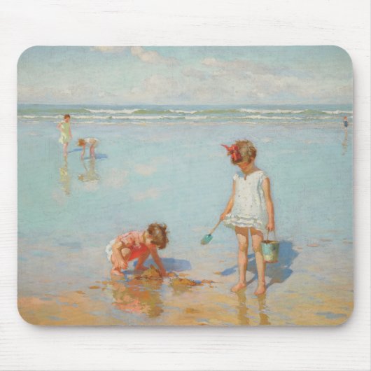 海の子ども(夏のビーチシーン) マウスパッド (正面)