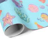 海の子供の誕生日ラッピング紙 ラッピングペーパー (ロールコーナー)