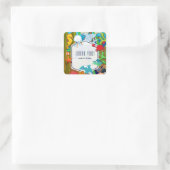 海の子供の誕生日党の好意の下のおもしろい スクエアシール (バッグ)