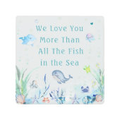 海の子供部屋下で メタルプリント (正面)