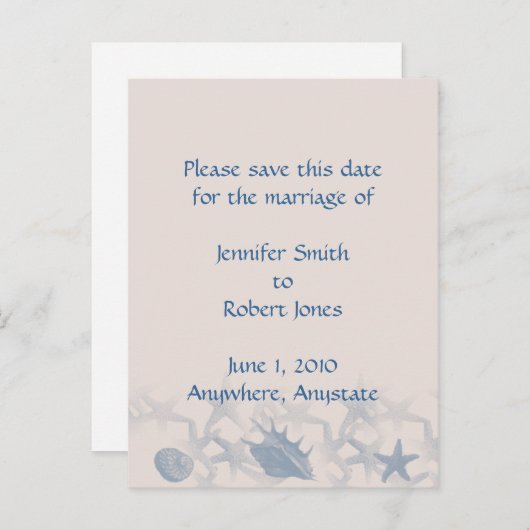 海の宝はがき、日付を保存 案内ポストカード (正面/裏面)