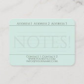 海の宝物 – 名刺 (裏面)