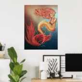 海の宝石の秘密の海の人魚 ポスター (ホームオフィス)