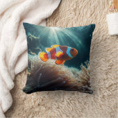 海の宝石： Dolnfish Anemone クッション (ブランケット)