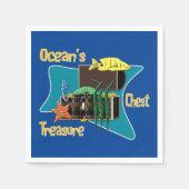 海の宝箱のナプキン スタンダードカクテルナプキン (正面)
