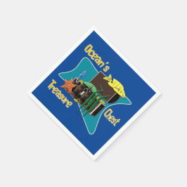 海の宝箱のナプキン スタンダードカクテルナプキン