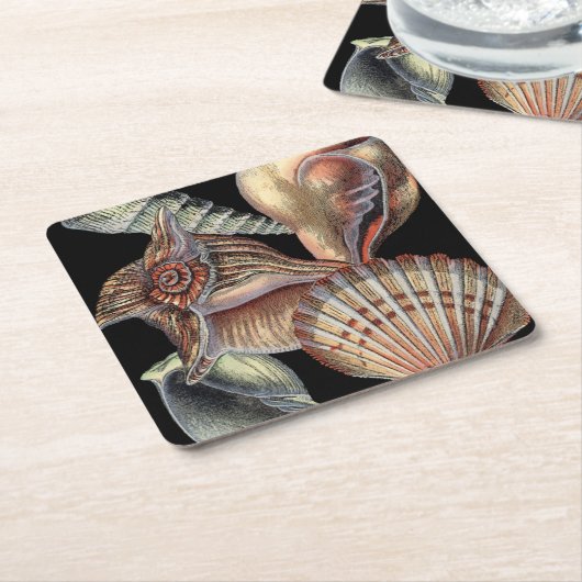 海の宝 スクエアペーパーコースター (アングル)