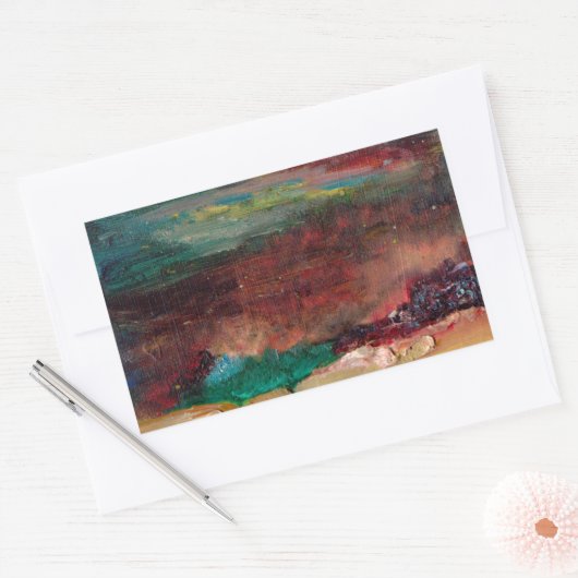 海の宝 長方形シール (封筒)