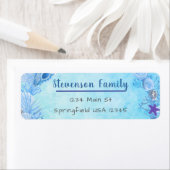 海の家の名前の下の青 ラベル (インサイチュ)