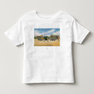 海の家、ブレーカおよび駐車地面 トドラーTシャツ