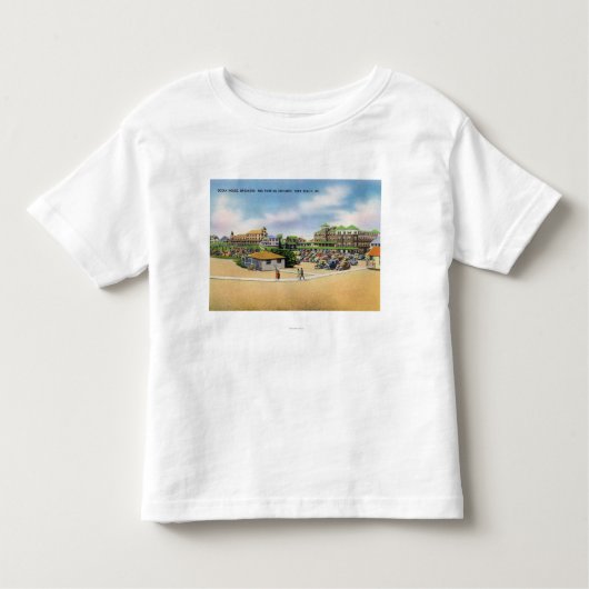 海の家、ブレーカおよび駐車地面 トドラーTシャツ (正面)