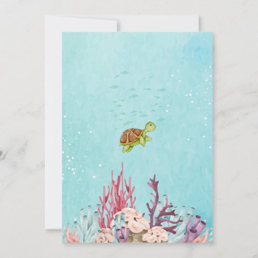 海の小さな人魚と鯨の誕生日の下で 招待状 (裏面)