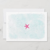 海の小さな人魚の誕生日パーティーInvitaの下 招待状 (裏面)