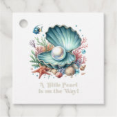 海の小さな真珠の赤ちゃんシャワーの下で フェイバータグ (正面)