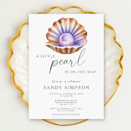 海の小さな真珠 アンダーザシー ベイビーシャワー 招待状