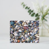 海の小石 ビーチの石 ロードス島 ギリシャ ポストカード (スタンド正面)