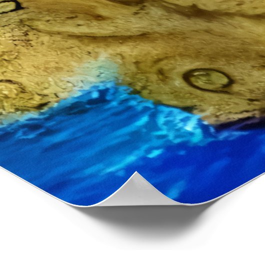 海の岩の上の城 | AIアートポスター ポスター (角)