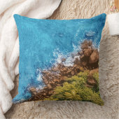 海の岩、ビュー1 クッション (ブランケット)