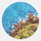 海の岩、ビュー1 ラウンドシール (正面)