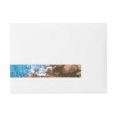 海の岩、ビュー1 ラップアラウンド宛名ラベル (正面)