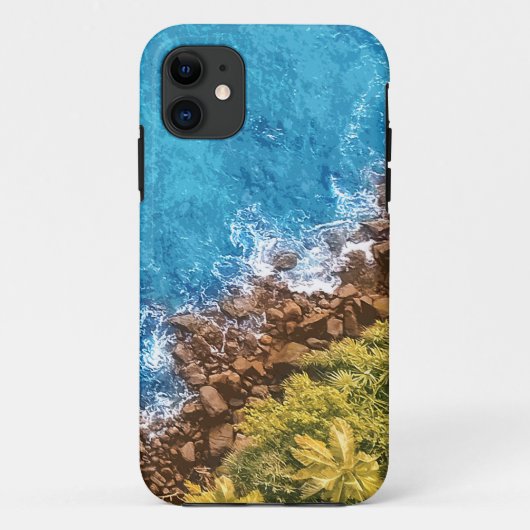 海の岩、上空からの眺め1 Case-Mate iPhoneケース (裏面)