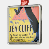 海の崖へたった一つの長いステップ メタルオーナメント (左)