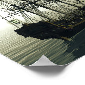 海の帆船 ポスター (角)