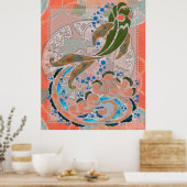 海の平和アジアフォーク ポスター (キッチン)