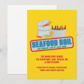 海の幸のボイル 年次 4th of July パーティーの招待状 招待状 (正面/裏面)