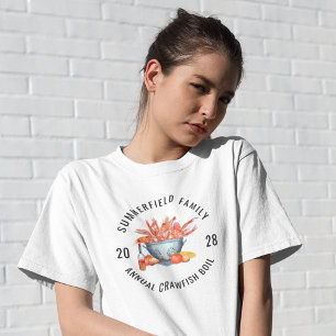 海の幸クックアウト カニ茹で ファミリーサマー パーティー Tシャツ